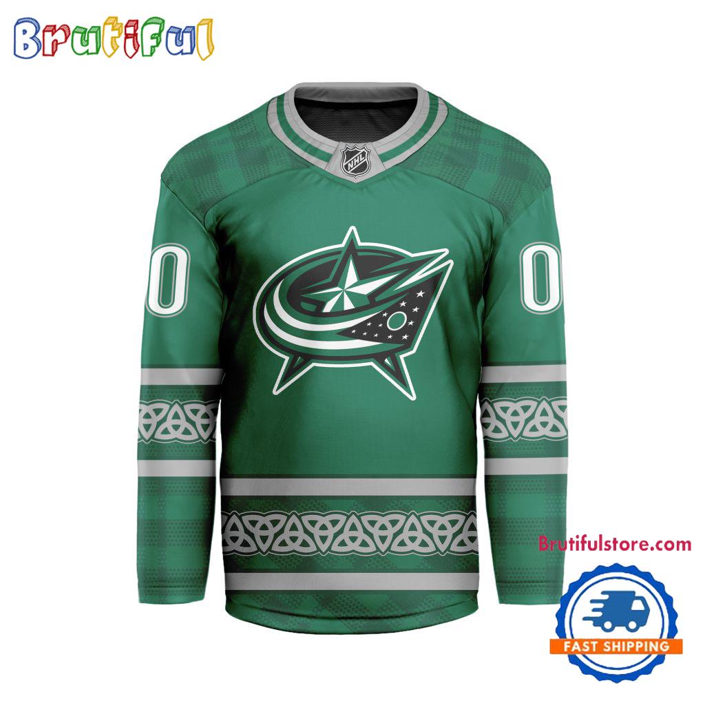 NHL Columbus Blue Jackets For St.Patrick’s Day Limited New Hockey Jersey