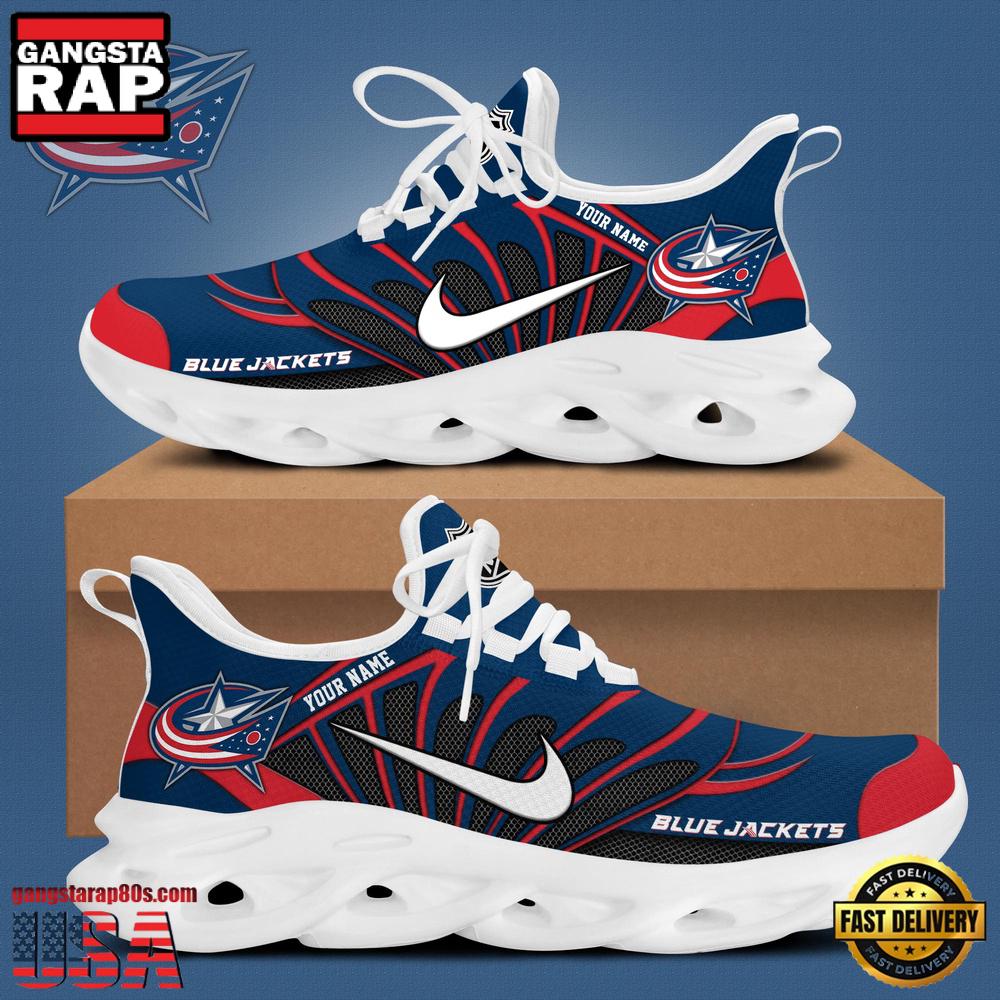 NHL Custom NameColumbus Blue Jackets New Design 2025 Max Soul Shoes Running Sneakers
