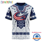 NHL Columbus Blue Jackets Hockey Team Native Heritage Design T Shirt, Hoodie, Sweatshirt