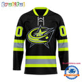 NHL Columbus Blue Jackets Honoring Firefighters Lace Hockey Jersey