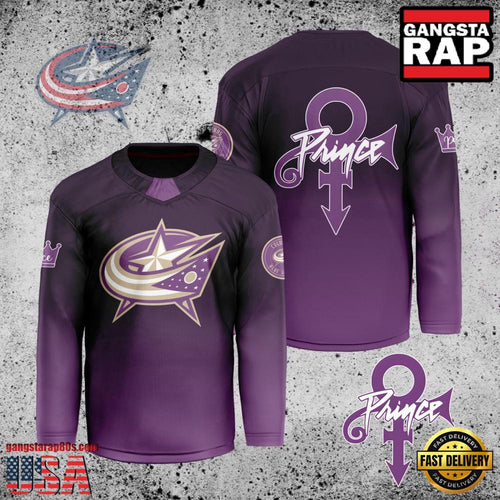 NHL Custom Name Number Columbus Blue Jackets Prince New Design Hockey Jersey