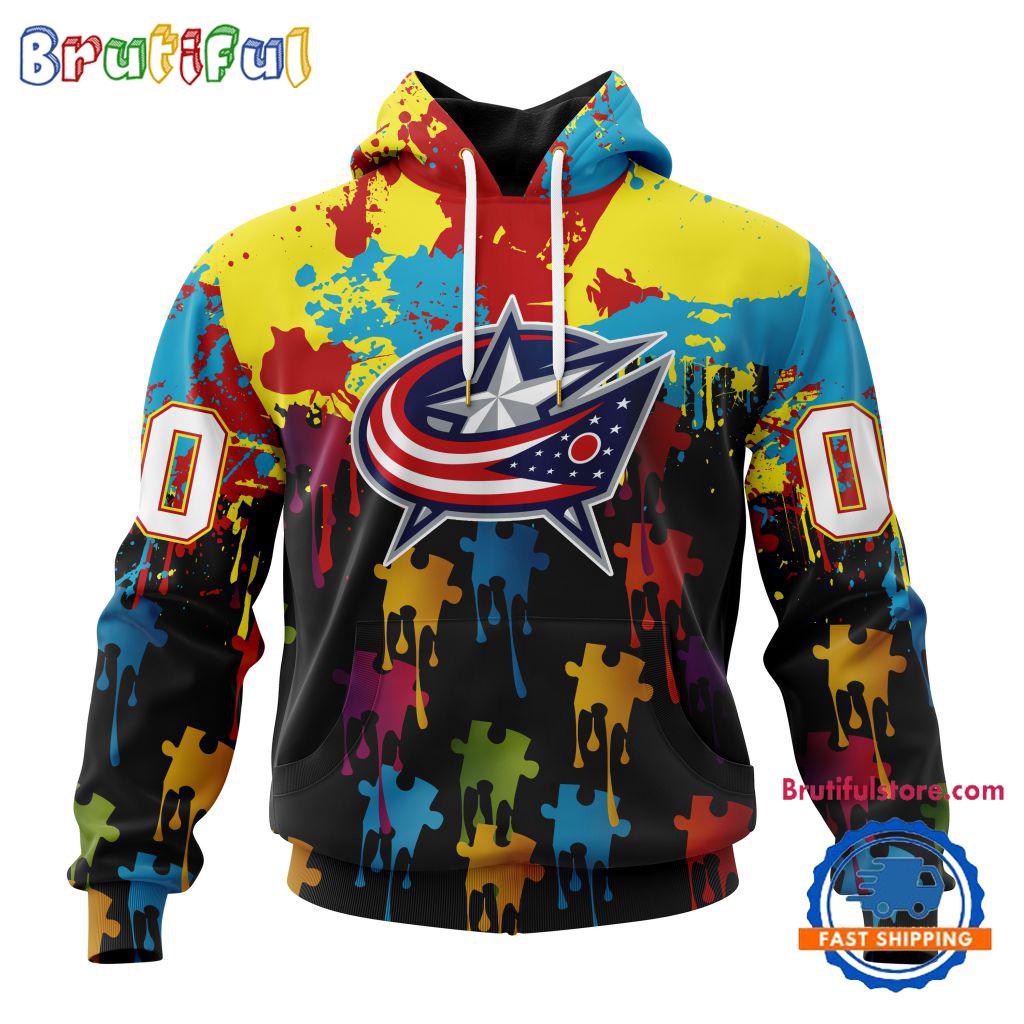 NHL Columbus Blue Jackets Special Autism Awareness Custom Hoodie, Sweatshirt, TShirt