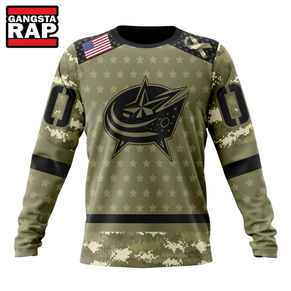NHL Columbus Blue Jackets Special Camo Military Appreciation Hoodie, T Shirt