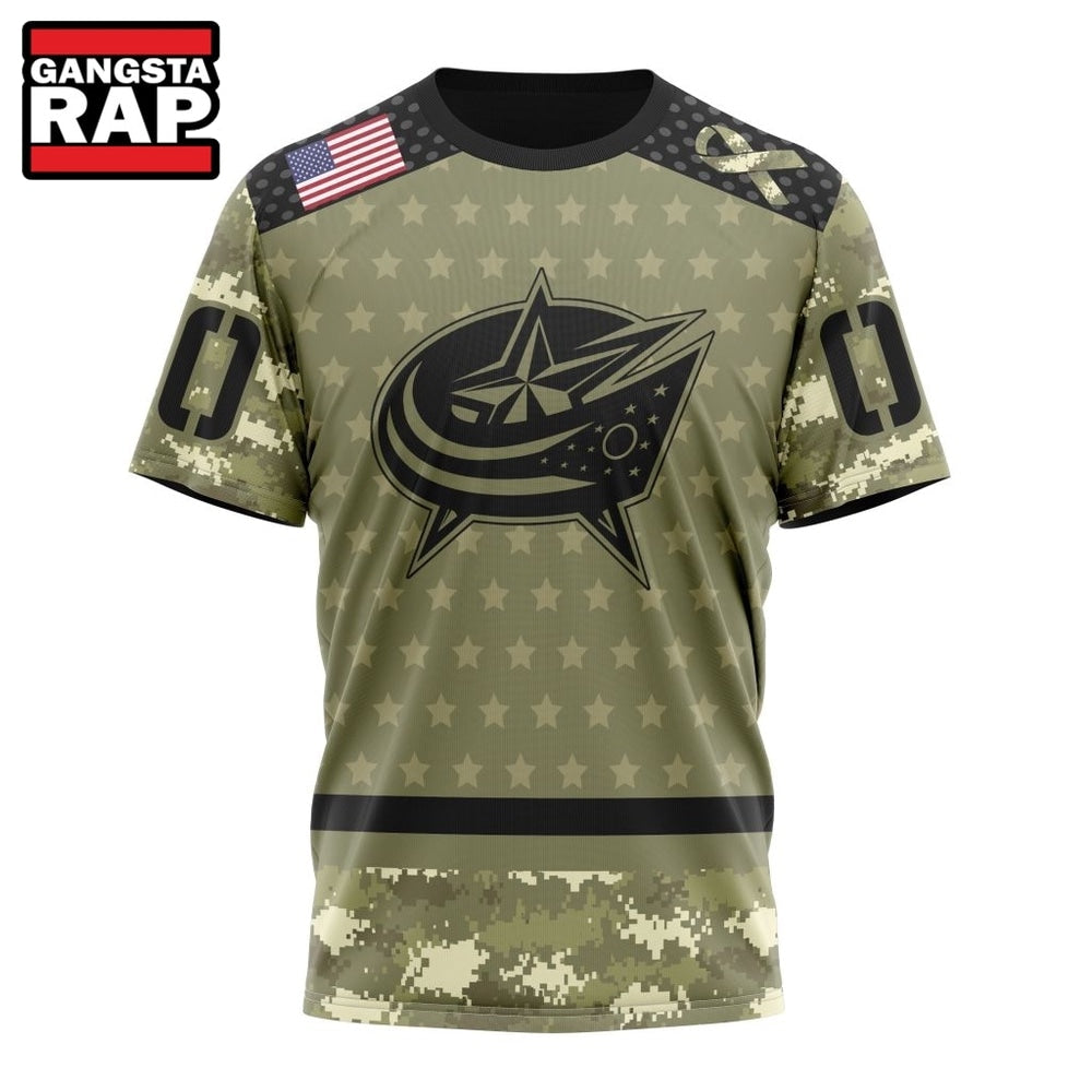 NHL Columbus Blue Jackets Special Camo Military Appreciation Hoodie, T Shirt