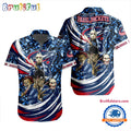 NHL Columbus Blue Jackets Special Movies Character Halloween Design Hawaiian Button Shirt