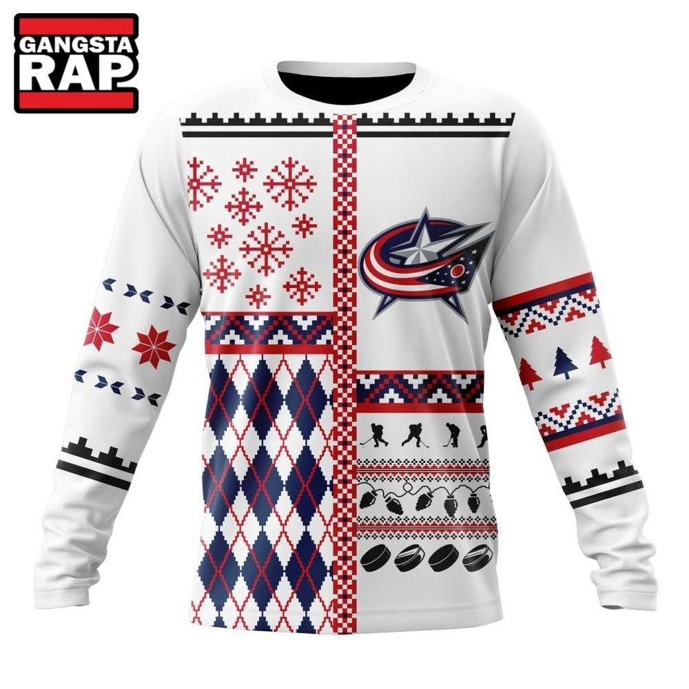 NHL Columbus Blue Jackets Specialized Christmas Is Coming New Design Hoodie, T Shirt