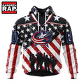 NHL Columbus Blue Jackets Specialized Kits For Honor USS Military Hoodie, T Shirt