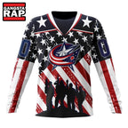 NHL Columbus Blue Jackets Specialized Kits For Honor USS Military Hoodie, T Shirt