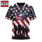 NHL Columbus Blue Jackets Specialized Kits For Honor USS Military Hoodie, T Shirt