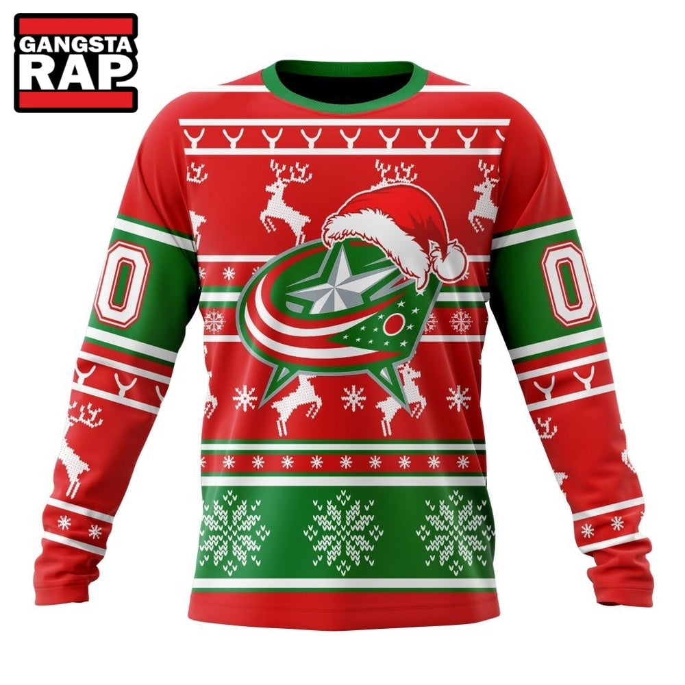 NHL Columbus Blue Jackets Specialized Unisex Christmas Is Coming Hoodie, T Shirt
