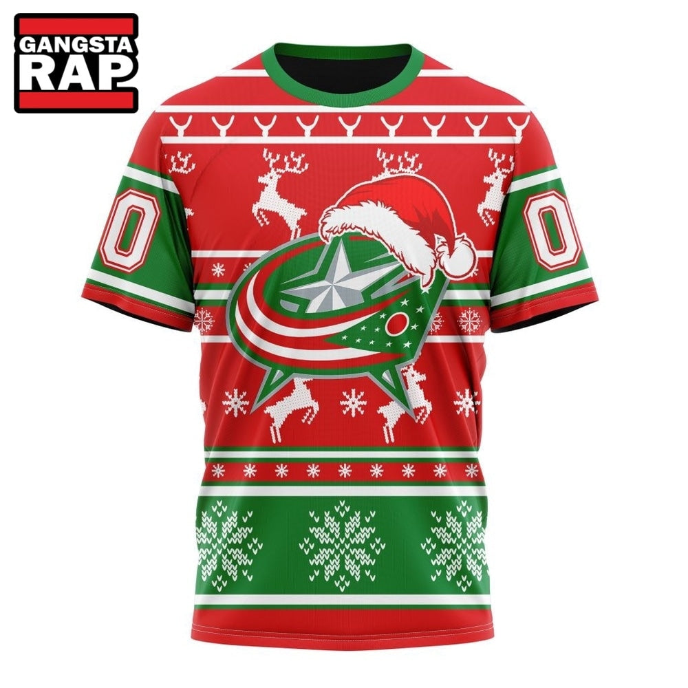 NHL Columbus Blue Jackets Specialized Unisex Christmas Is Coming Hoodie, T Shirt