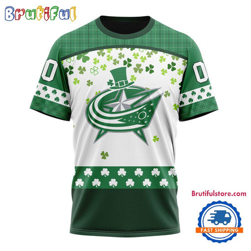 NHL Columbus Blue Jackets St. Patrick’s Day For Hockey Fans New Design T Shirt