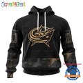 NHL Columbus Blue Jackets Veterans Military Appreciation Design Hoodie, Sweatshirt, TShirt