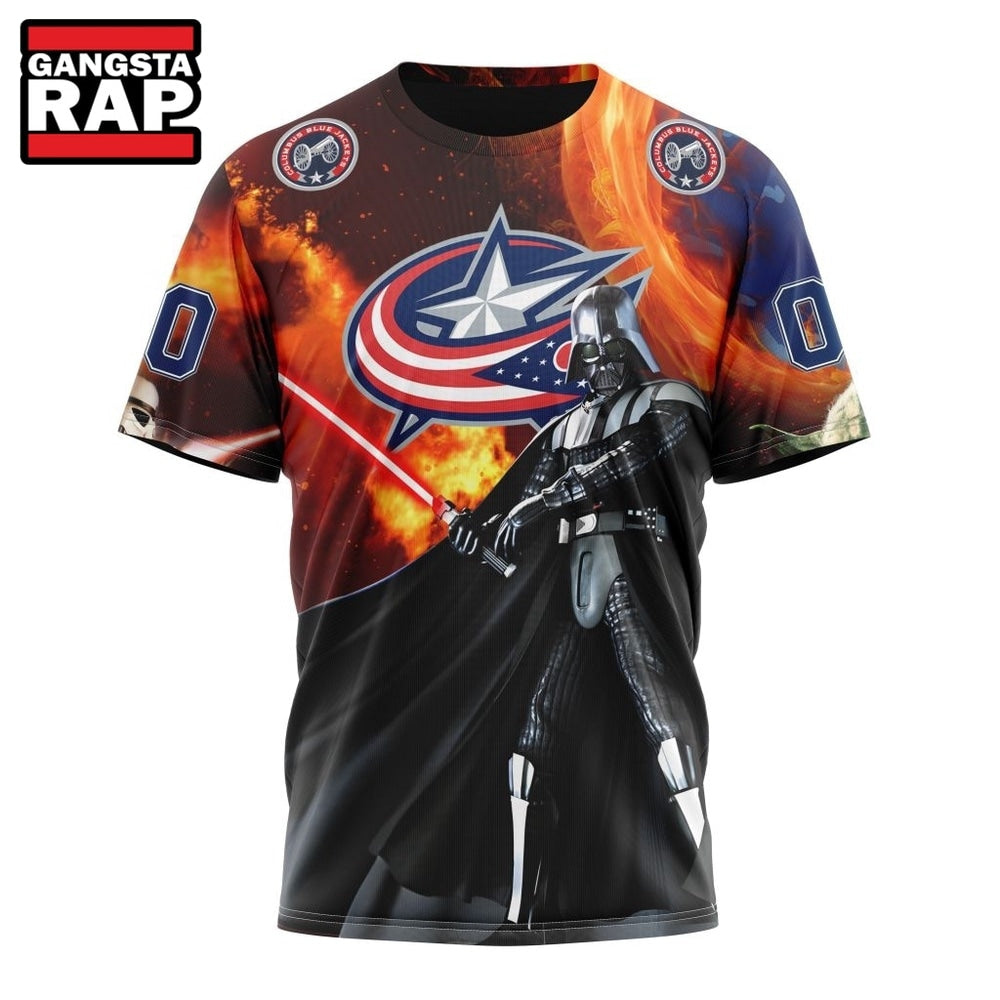 NHL Columbus Blue Jackets x Star War Specialized Design Hoodie, T Shirt