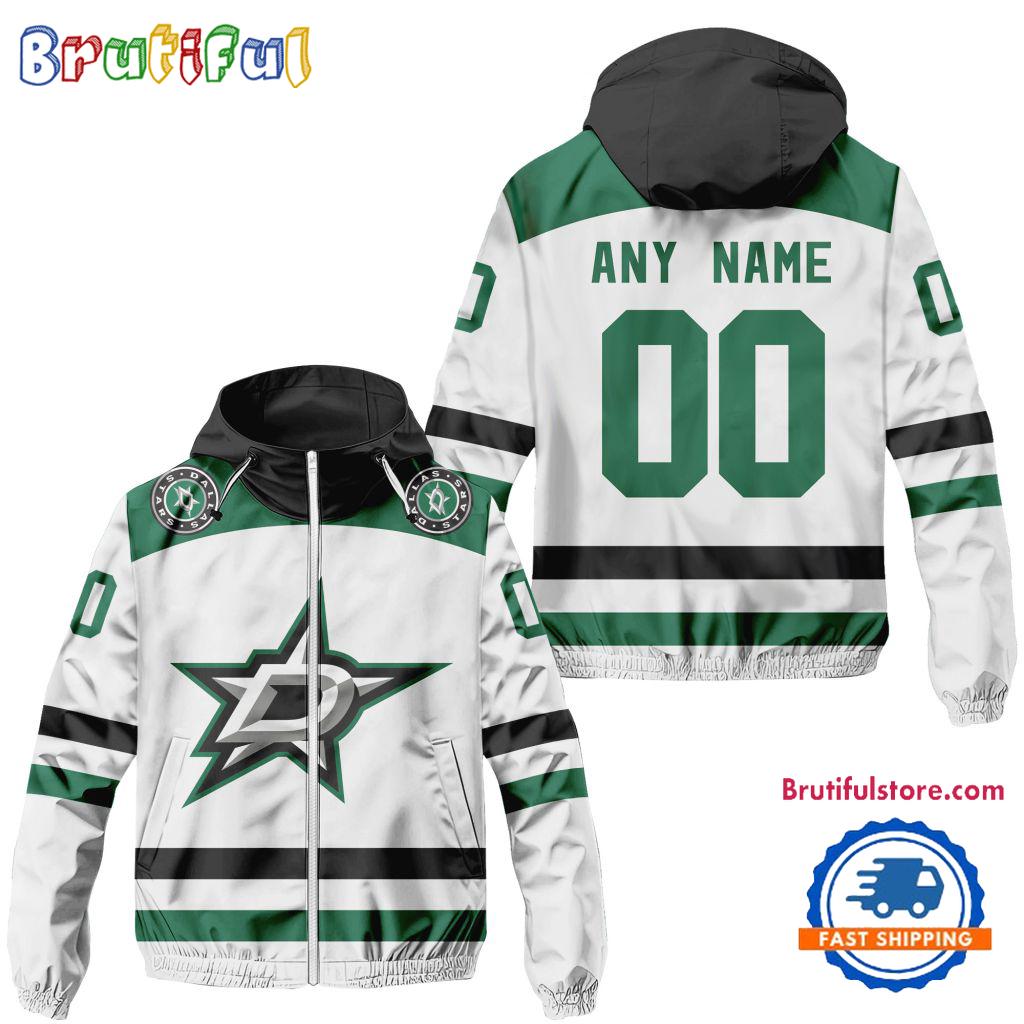 NHL Dallas Stars Away Windbreaker Outdoor Jacket, Personalized Hockey Team Jacket Outfits