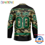 NHL Dallas Stars Camo Veterans Custom Hockey Jersey