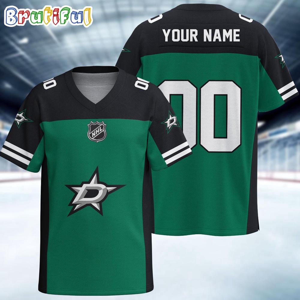 NHL Dallas Stars Hockey Team Personalized Football Jersey