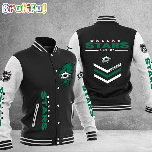 NHL Dallas Stars Hockey Team Personalized Varsity Baseball Jacket
