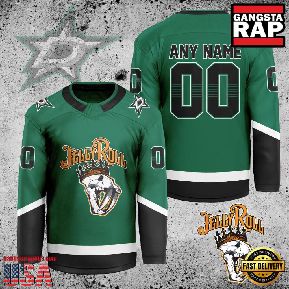 NHL Custom Name Number Dallas Stars Jelly Roll New Design Hockey Jersey