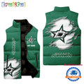 NHL Dallas Stars Personalized Hockey Logo Team Sleeveless Puffer Jacket