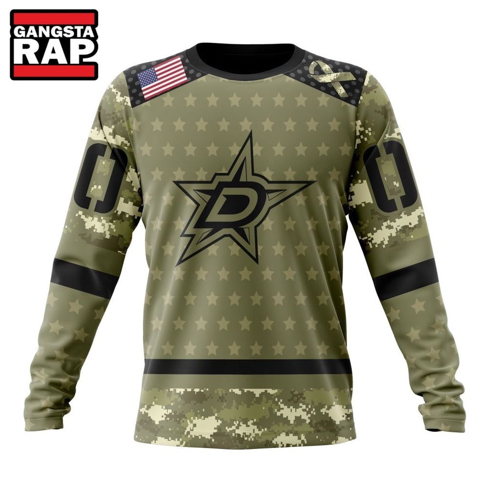 NHL Dallas Stars Special Camo Military Appreciation Hoodie, T Shirt