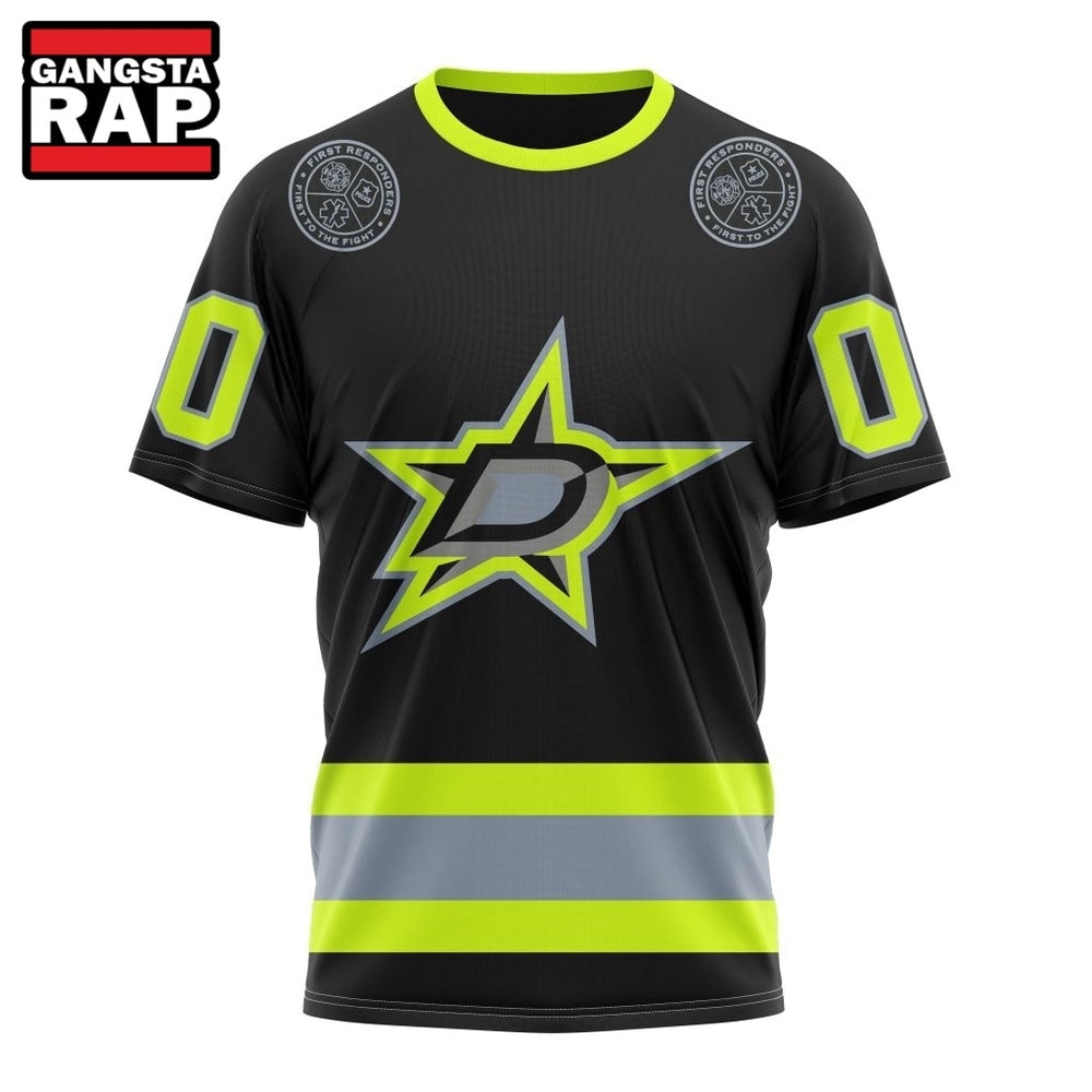 NHL Dallas Stars Specialized With FireFighter Uniforms Color Hoodie, T Shirt
