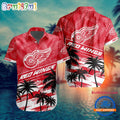 NHL Detroit Red Wings Special Palm Tree Hawaiian Button Shirt