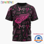 NHL Detroit Red Wings Special Pink Breast Cancer Awareness New Design T Shirt