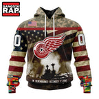 NHL Detroit Red Wings Specialized Unisex Kits Remember Pearl Harbor Hoodie, T Shirt