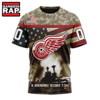 NHL Detroit Red Wings Specialized Unisex Kits Remember Pearl Harbor Hoodie, T Shirt