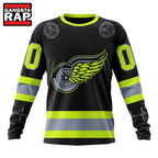 NHL Detroit Red Wings Specialized With FireFighter Uniforms Color Hoodie, T Shirt