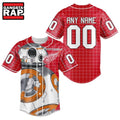 NHL Detroit Red Wings x BB 8 D Star War Baseball Jersey