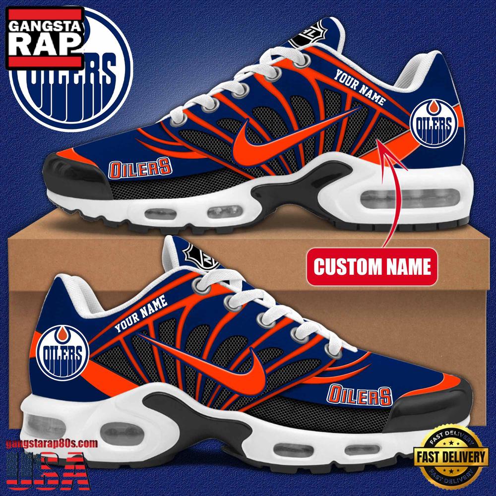 NHL Custom Name Edmonton Oilers New Design Air Max Plus Shoes Running Sneakers