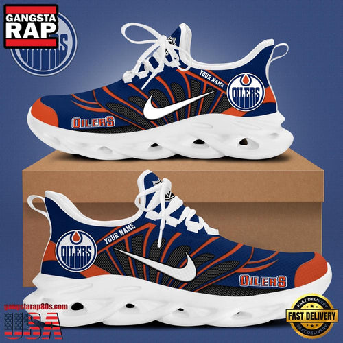 NHL Custom NameEdmonton Oilers New Design 2025 Max Soul Shoes Running Sneakers
