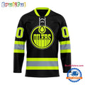 NHL Edmonton Oilers Honoring Firefighters Lace Hockey Jersey