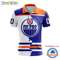 NHL Edmonton Oilers Personalize Home Mix Away Kits Polo Shirts
