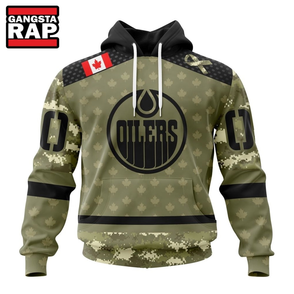 NHL Edmonton Oilers Special Camo Military Appreciation Hoodie, T Shirt