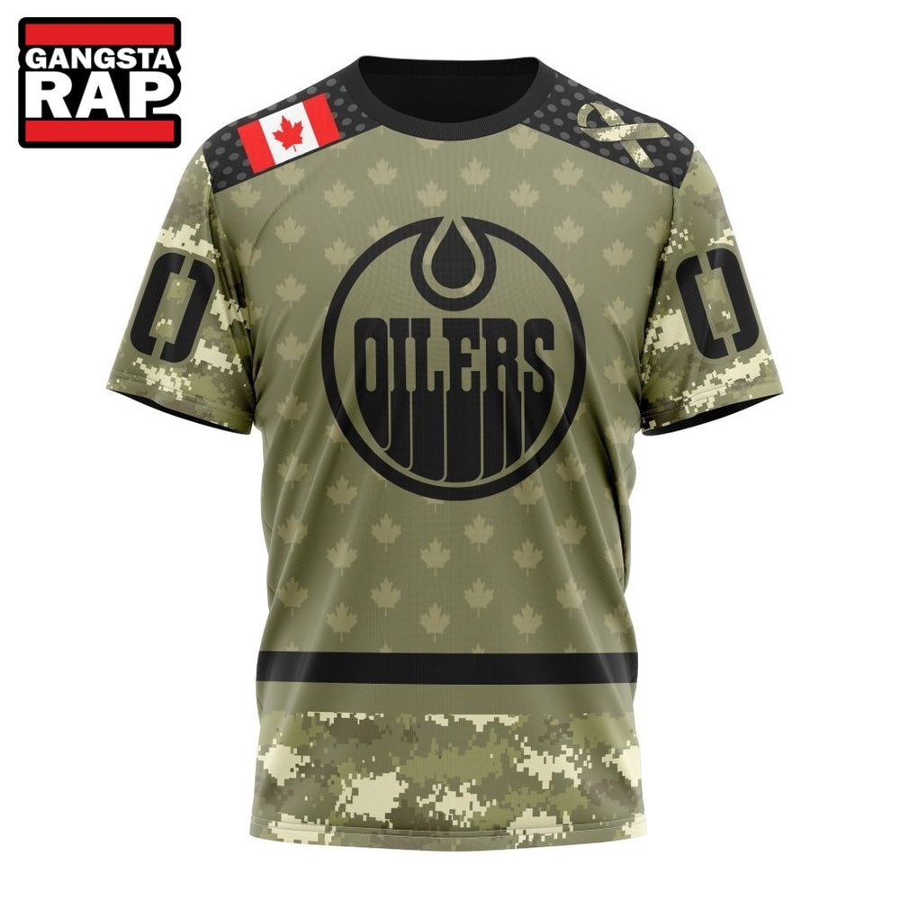 NHL Edmonton Oilers Special Camo Military Appreciation Hoodie, T Shirt