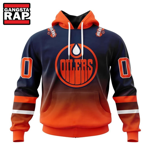 NHL Edmonton Oilers Special Retro Gradient Design Hoodie, T Shirt