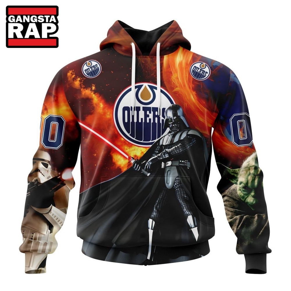NHL Edmonton Oilers x Star War Specialized Design Hoodie, T Shirt