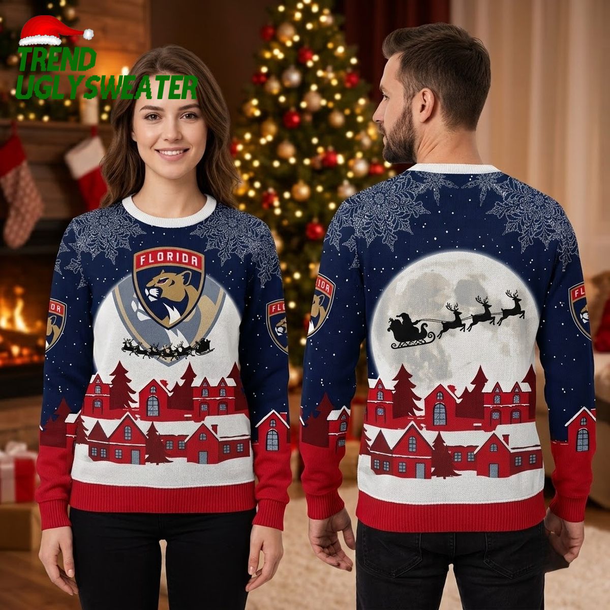 NHL Florida Panthers Hockey New Design Litmited Christmas Ugly Sweater