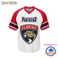 NHL Florida Panthers Hockey Team Design V-neck Mesh Short Sleeve Jersey