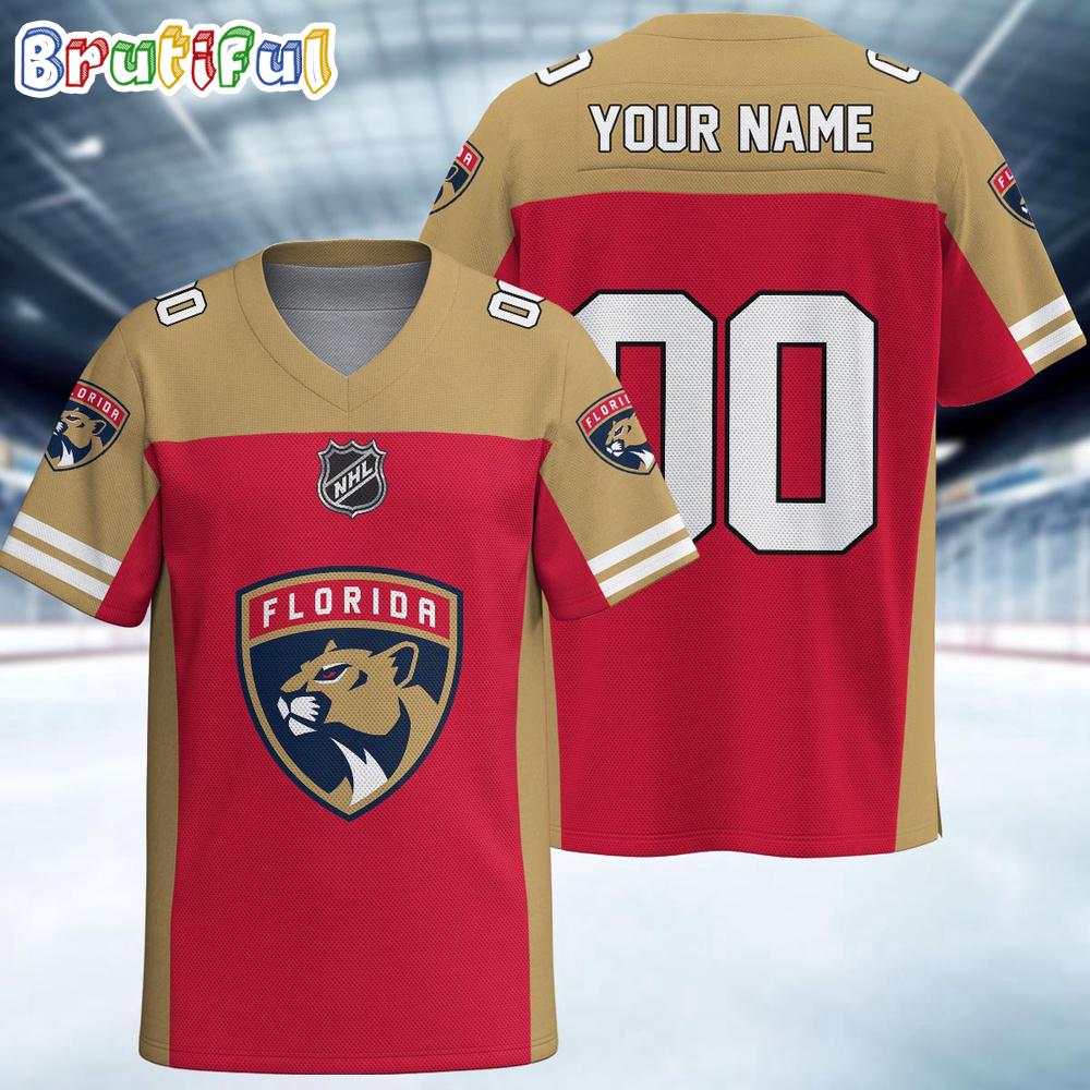 NHL Florida Panthers Hockey Team Personalized Football Jersey