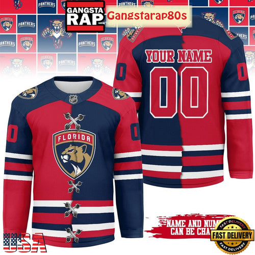 NHL Florida Panthers Mix Home Away 2025 Custom Hockey Jersey