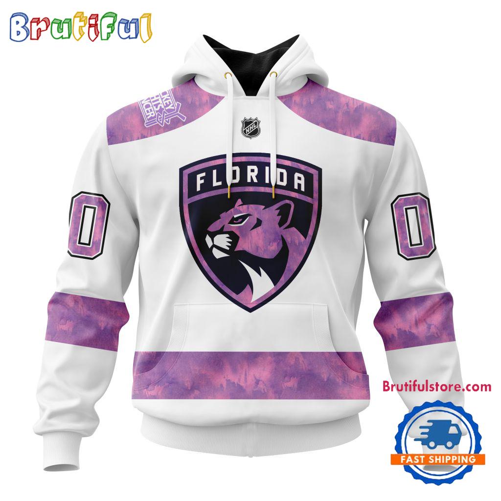 NHL Florida Panthers Personalized Hockey Fight Cancer Design Limited New Hoodie, Hockey Fight Cancer 3D Shirt