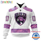 NHL Florida Panthers Personalized Hockey Fight Cancer Design Limited New Hoodie, Hockey Fight Cancer 3D Shirt