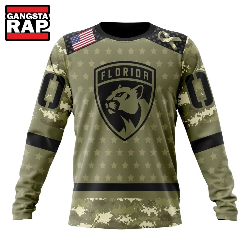 NHL Florida Panthers Special Camo Military Appreciation Hoodie, T Shirt