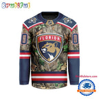 NHL Florida Panthers Special Realtree Camo Hunting Hockey Jersey