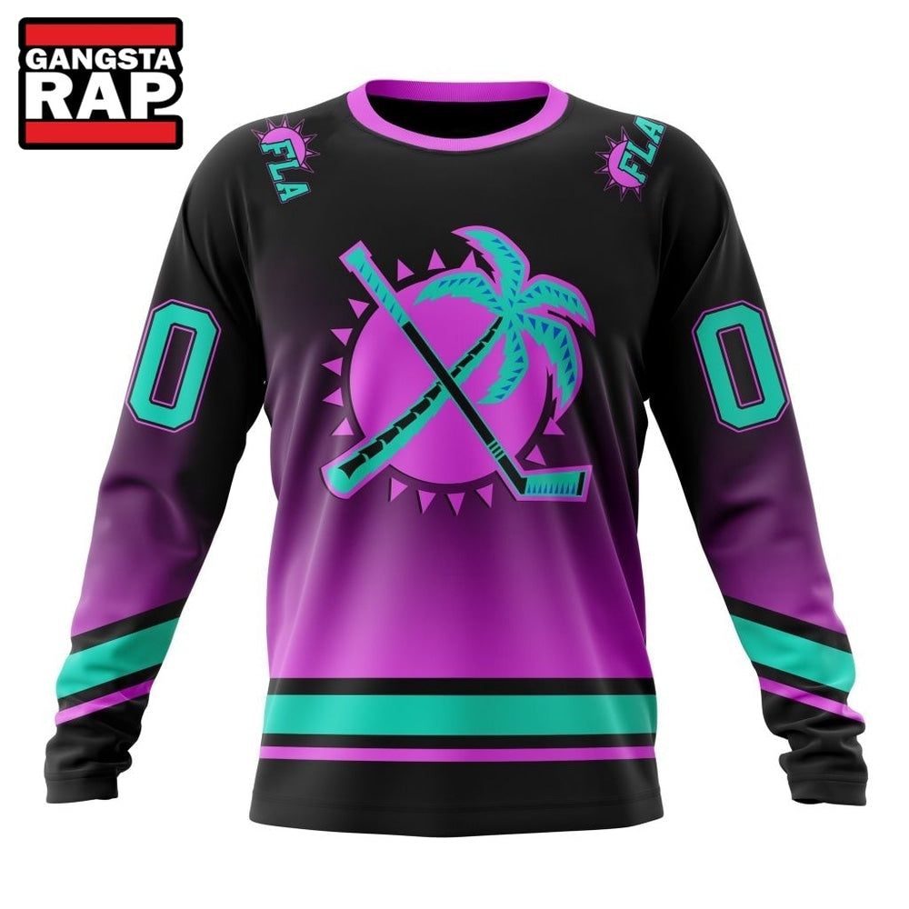 NHL Florida Panthers Special Retro Gradient Design Hoodie, T Shirt
