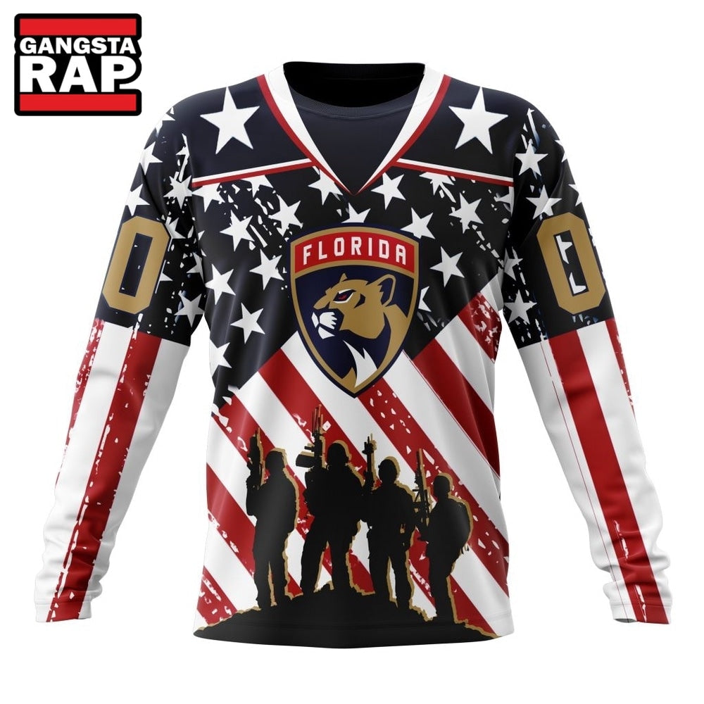 NHL Florida Panthers Specialized Kits For Honor USS Military Hoodie, T Shirt